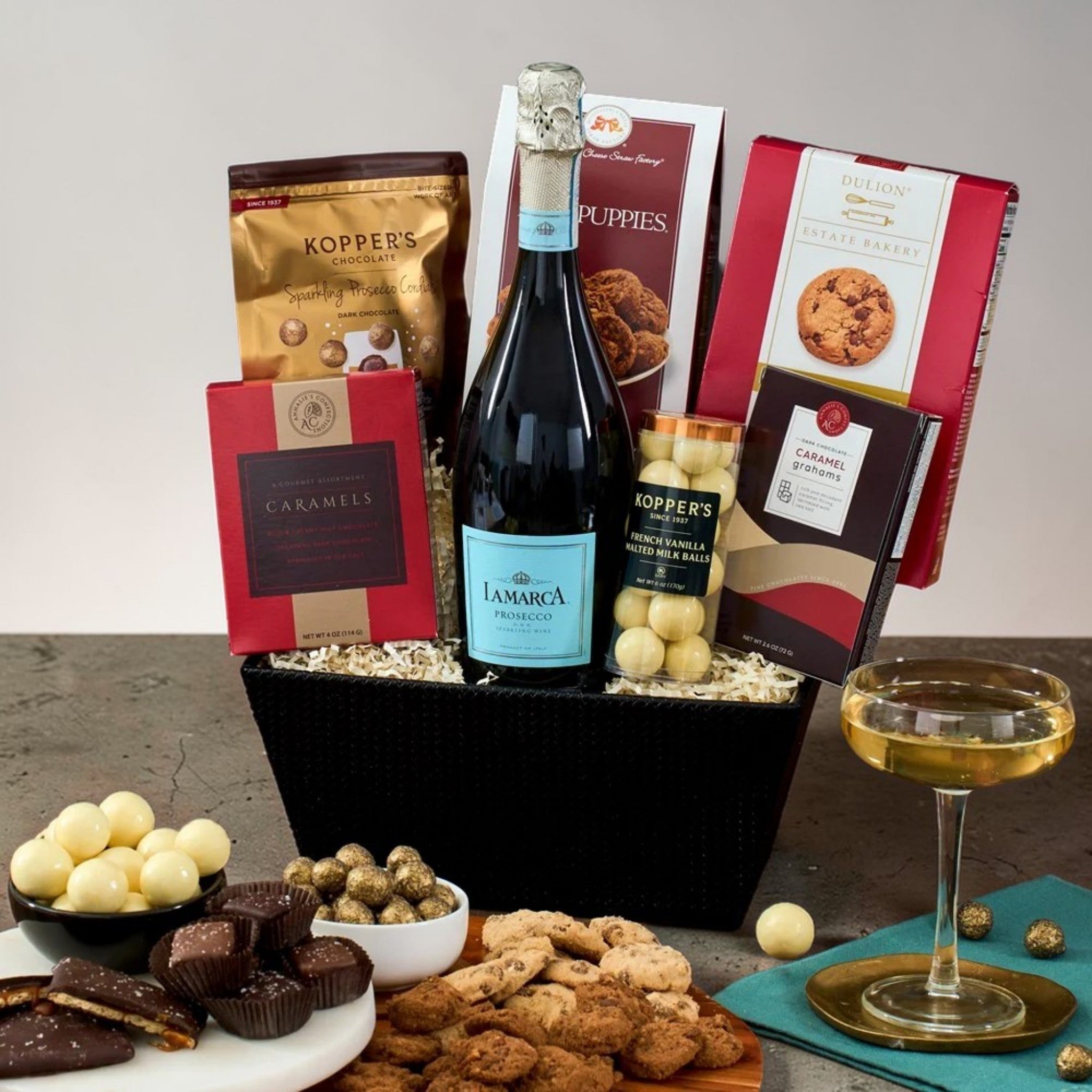 Champagne & Truffles Gift Basket - Prosecco