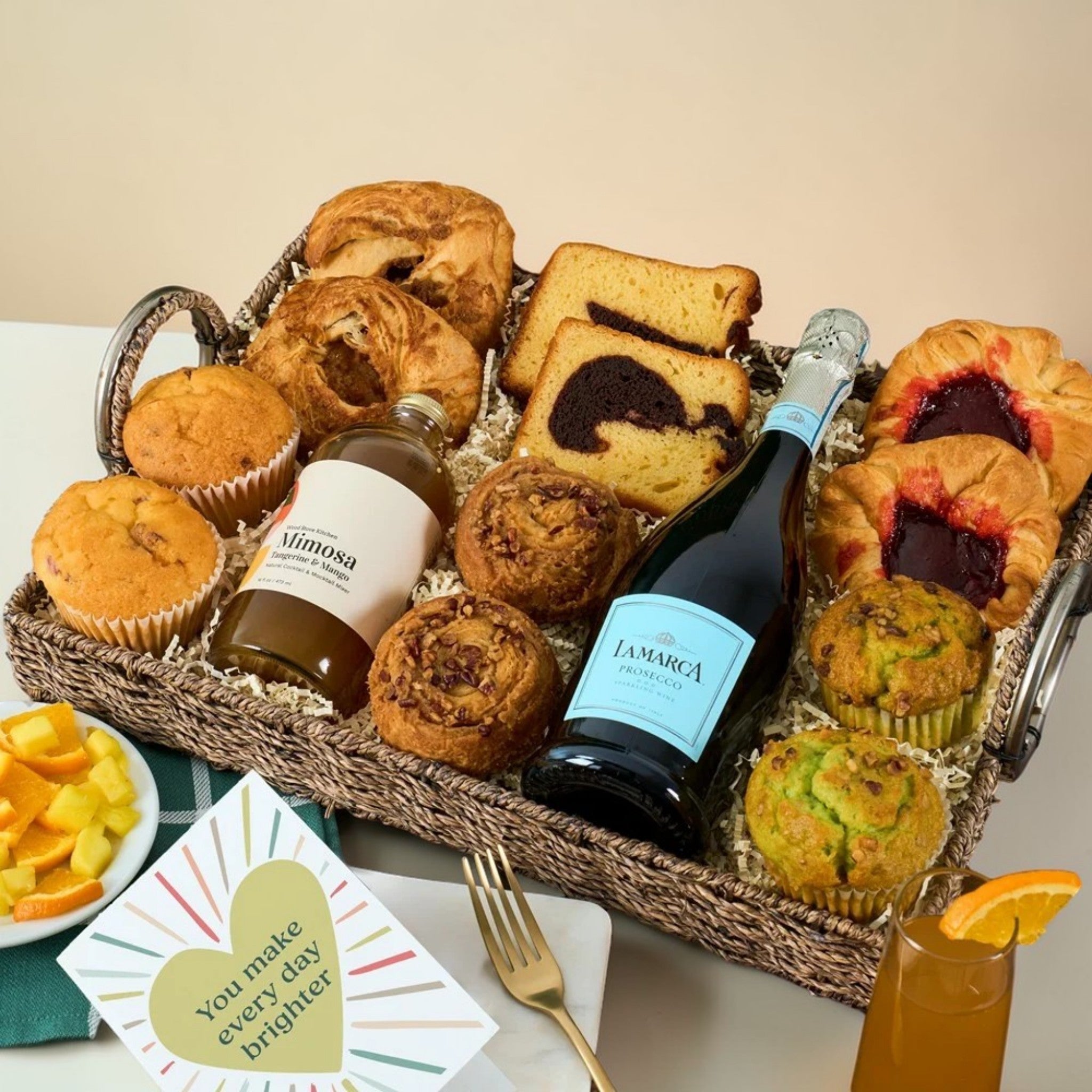 Champagne and Breakfast Basket