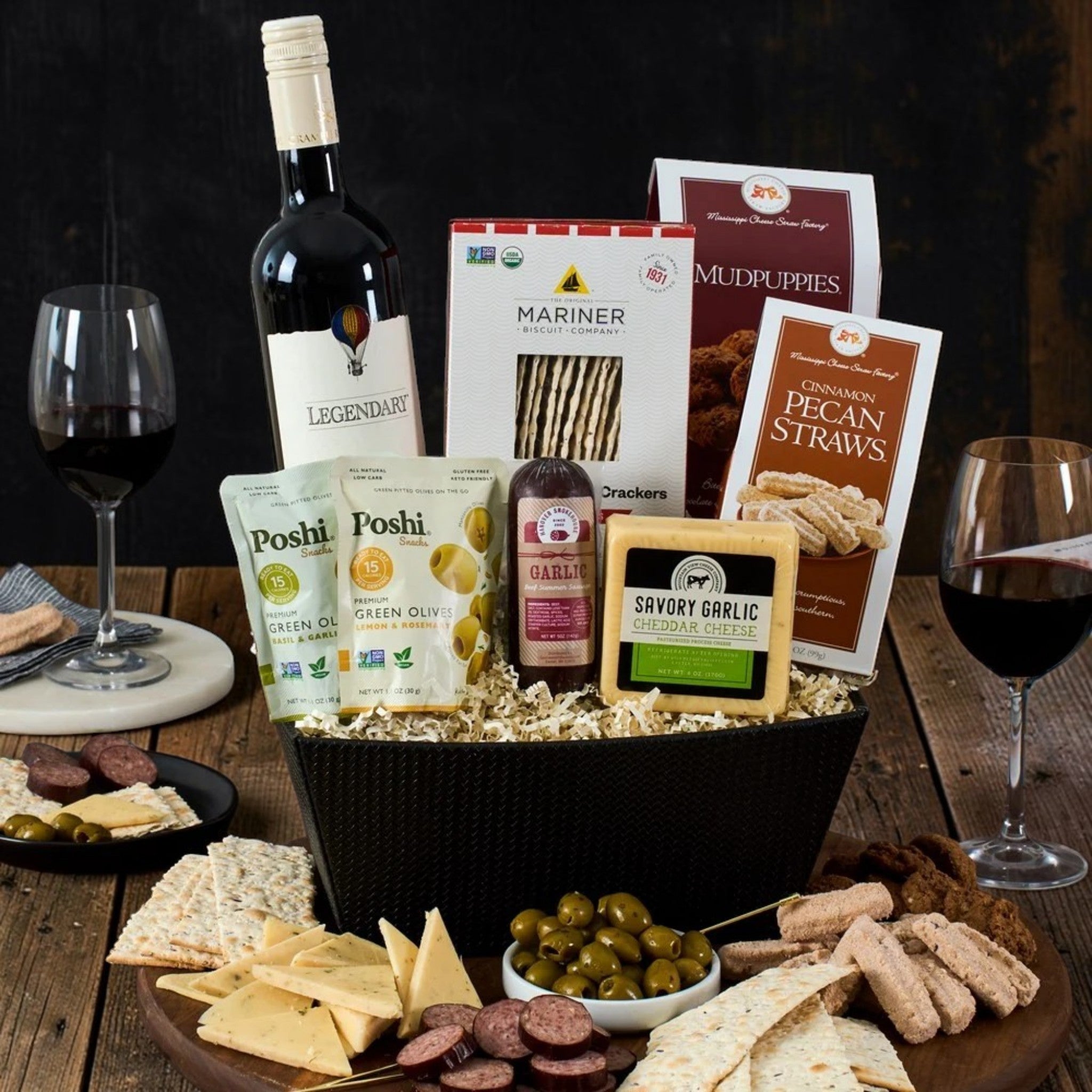 Classic Red Wine Gift Basket