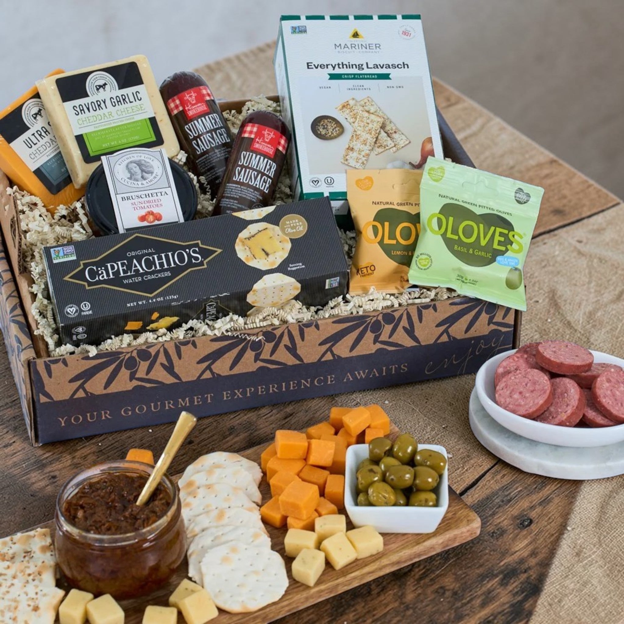 Deluxe Gourmet Meat and Cheese Sampler Gift