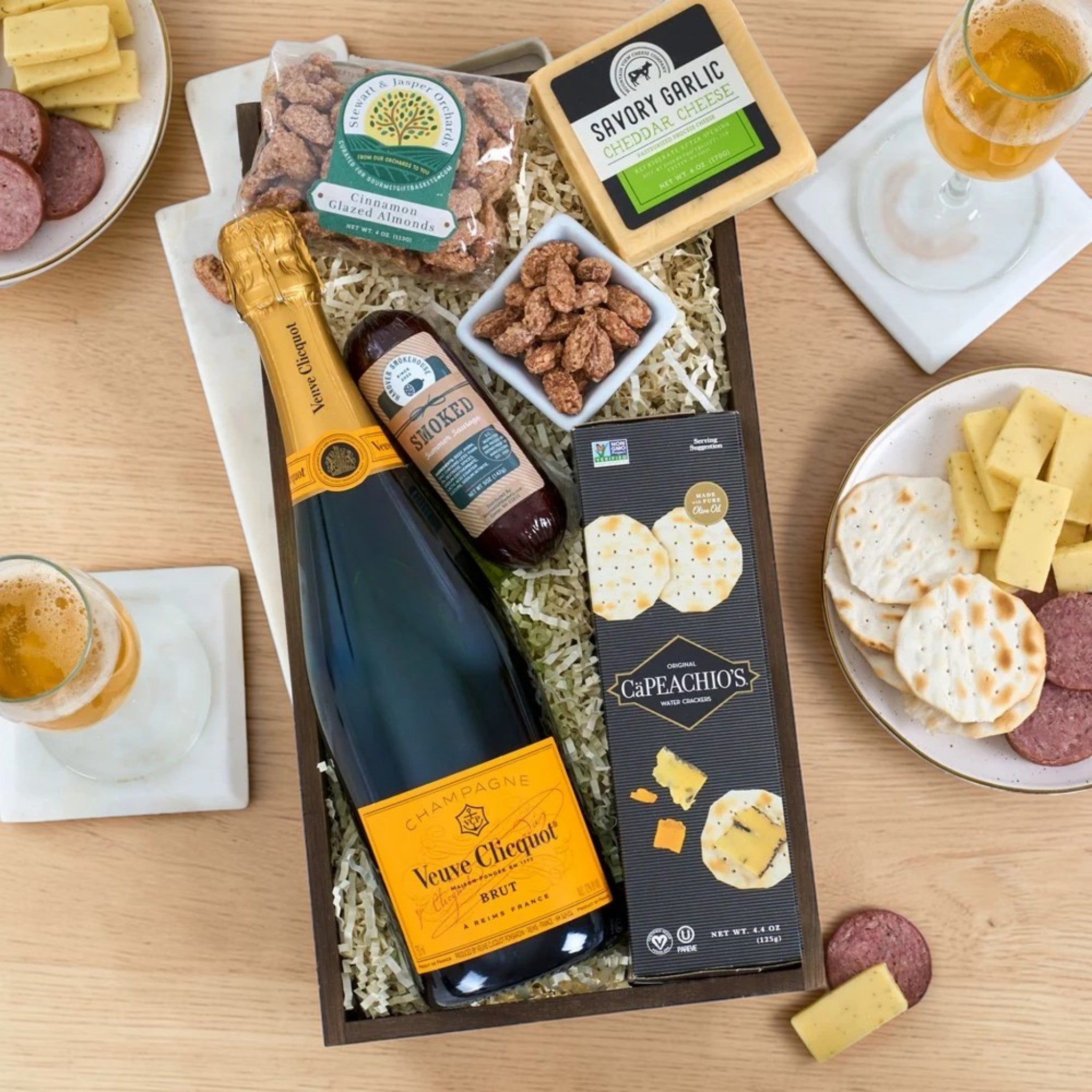 Veuve Champagne and Cheese Gift