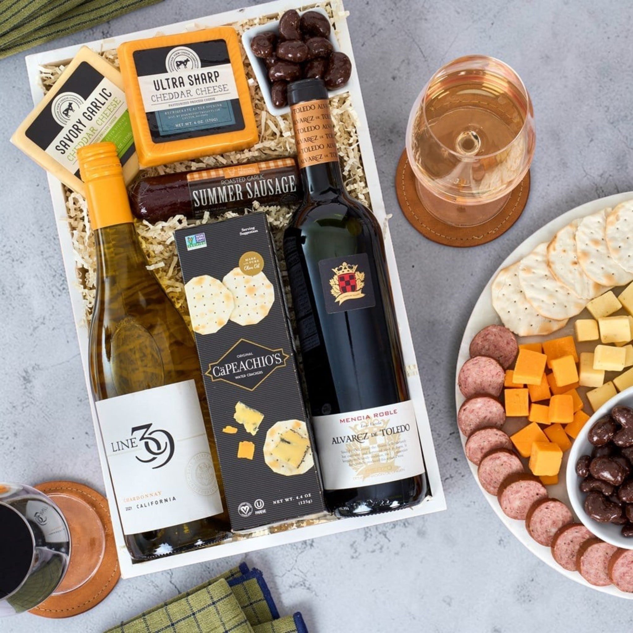 Wine Party Picnic Gift Crate